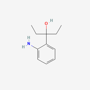 molecular formula C11H17NO B2756144 3-(2-Aminophenyl)pentan-3-ol CAS No. 15832-98-1