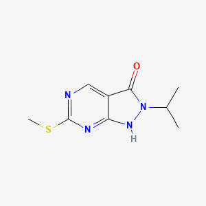 molecular formula C9H12N4OS B2756148 2-isopropyl-6-(methylthio)-1H-pyrazolo[3,4-d]pyrimidin-3(2H)-one CAS No. 955368-93-1