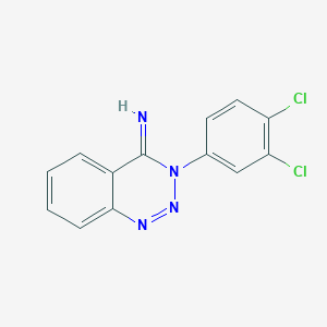 molecular formula C13H8Cl2N4 B2756152 3-(3,4-dichlorophenyl)-1,2,3-benzotriazin-4(3H)-imine CAS No. 477866-22-1