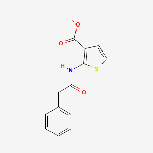 molecular formula C14H13NO3S B2756157 Methyl 2-(2-phenylacetamido)thiophene-3-carboxylate CAS No. 71309-26-7