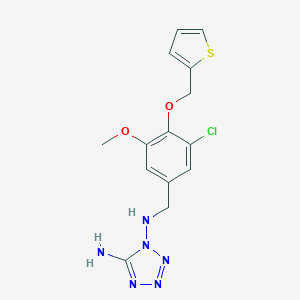 molecular formula C14H15ClN6O2S B275616 N~1~-[3-chloro-5-methoxy-4-(thiophen-2-ylmethoxy)benzyl]-1H-tetrazole-1,5-diamine 