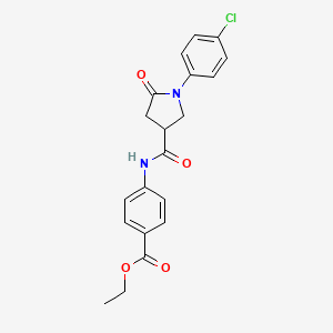 Ethyl 4-({[1-(4-chlorophenyl)-5-oxopyrrolidin-3-yl]carbonyl}amino)benzoate