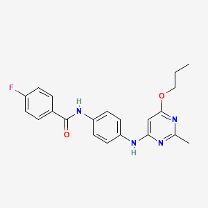 4-fluoro-N-(4-((2-methyl-6-propoxypyrimidin-4-yl)amino)phenyl)benzamide