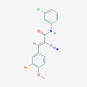 (2E)-3-(3-bromo-4-methoxyphenyl)-N-(3-chlorophenyl)-2-cyanoprop-2-enamide