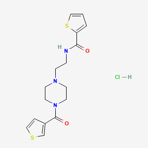 N-(2-(4-(thiophene-3-carbonyl)piperazin-1-yl)ethyl)thiophene-2-carboxamide hydrochloride