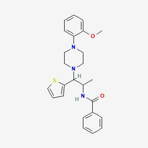 N-(1-(4-(2-methoxyphenyl)piperazin-1-yl)-1-(thiophen-2-yl)propan-2-yl)benzamide