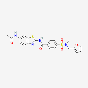 N-(6-acetamidobenzo[d]thiazol-2-yl)-4-(N-(furan-2-ylmethyl)-N-methylsulfamoyl)benzamide