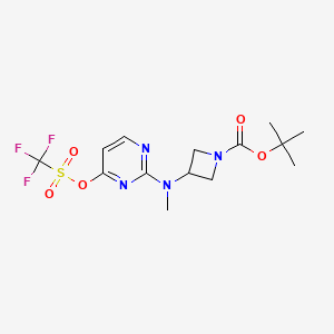 Tert-butyl 3-[methyl-[4-(trifluoromethylsulfonyloxy)pyrimidin-2-yl]amino]azetidine-1-carboxylate