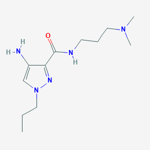 molecular formula C12H23N5O B2756178 4-Amino-N-[3-(dimethylamino)propyl]-1-propyl-1H-pyrazole-3-carboxamide CAS No. 2101199-57-7