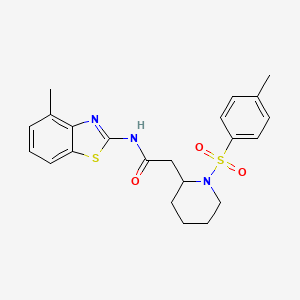 N-(4-methylbenzo[d]thiazol-2-yl)-2-(1-tosylpiperidin-2-yl)acetamide