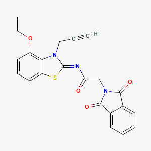 2-(1,3-dioxoisoindol-2-yl)-N-(4-ethoxy-3-prop-2-ynyl-1,3-benzothiazol-2-ylidene)acetamide