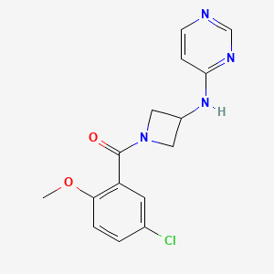 N-[1-(5-chloro-2-methoxybenzoyl)azetidin-3-yl]pyrimidin-4-amine