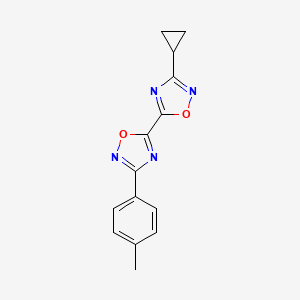 3-Cyclopropyl-3'-(4-methylphenyl)-5,5'-bi-1,2,4-oxadiazole
