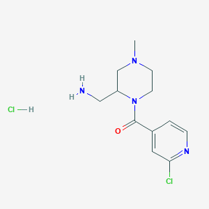 [2-(Aminomethyl)-4-methylpiperazin-1-yl]-(2-chloropyridin-4-yl)methanone;hydrochloride
