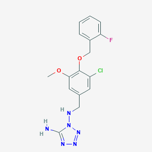N~1~-{3-chloro-4-[(2-fluorobenzyl)oxy]-5-methoxybenzyl}-1H-tetrazole-1,5-diamine