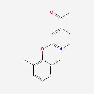 molecular formula C15H15NO2 B2756191 4-Acetyl-2-(2,6-dimethylphenoxy) pyridine CAS No. 1607436-58-7