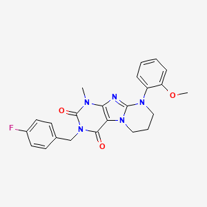 3-[(4-fluorophenyl)methyl]-9-(2-methoxyphenyl)-1-methyl-7,8-dihydro-6H-purino[7,8-a]pyrimidine-2,4-dione