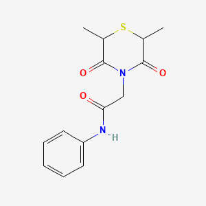 2-(2,6-dimethyl-3,5-dioxothiomorpholin-4-yl)-N-phenylacetamide