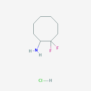 molecular formula C8H16ClF2N B2756196 2,2-Difluorocyclooctan-1-amine hydrochloride CAS No. 75149-51-8