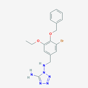 molecular formula C17H19BrN6O2 B275620 N~1~-[4-(benzyloxy)-3-bromo-5-ethoxybenzyl]-1H-tetrazole-1,5-diamine 
