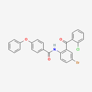 molecular formula C26H17BrClNO3 B2756201 N-[4-bromo-2-(2-chlorobenzoyl)phenyl]-4-phenoxybenzamide CAS No. 307338-54-1
