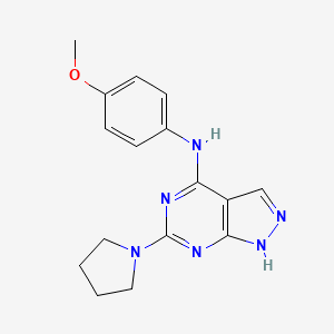 N-(4-methoxyphenyl)-6-(pyrrolidin-1-yl)-1H-pyrazolo[3,4-d]pyrimidin-4-amine