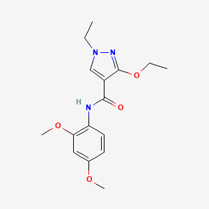 molecular formula C16H21N3O4 B2756208 N-(2,4-dimethoxyphenyl)-3-ethoxy-1-ethyl-1H-pyrazole-4-carboxamide CAS No. 1014067-69-6