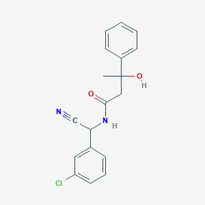 N-[(3-chlorophenyl)(cyano)methyl]-3-hydroxy-3-phenylbutanamide