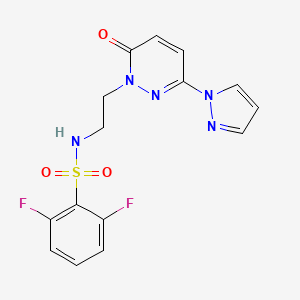 2,6-difluoro-N-(2-(6-oxo-3-(1H-pyrazol-1-yl)pyridazin-1(6H)-yl)ethyl)benzenesulfonamide