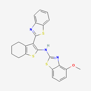 N-(3-(benzo[d]thiazol-2-yl)-4,5,6,7-tetrahydrobenzo[b]thiophen-2-yl)-4-methoxybenzo[d]thiazol-2-amine