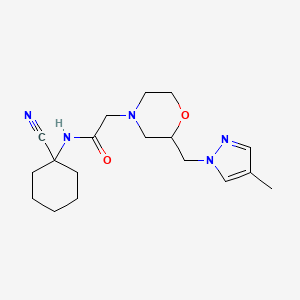 N-(1-cyanocyclohexyl)-2-{2-[(4-methyl-1H-pyrazol-1-yl)methyl]morpholin-4-yl}acetamide