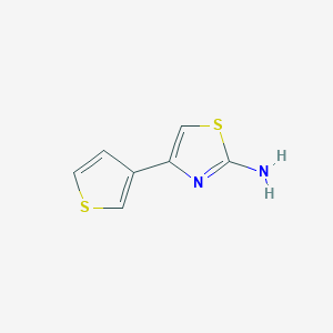 molecular formula C7H6N2S2 B2756233 4-Thien-3-yl-1,3-thiazol-2-amine CAS No. 105362-05-8