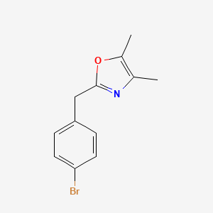 molecular formula C12H12BrNO B2756242 2-(4-Bromobenzyl)-4,5-dimethyloxazole CAS No. 1368915-26-7