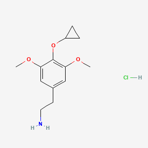 molecular formula C13H20ClNO3 B2756248 2-(4-环丙氧基-3,5-二甲氧基苯基)乙胺;盐酸盐 CAS No. 2375272-90-3