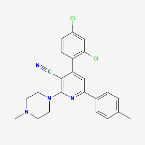 4-(2,4-Dichlorophenyl)-6-(4-methylphenyl)-2-(4-methylpiperazin-1-yl)pyridine-3-carbonitrile
