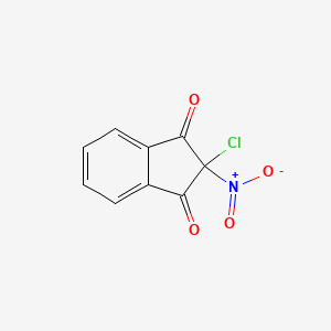 molecular formula C9H4ClNO4 B2756258 2-chloro-2-nitro-1H-indene-1,3(2H)-dione CAS No. 90415-25-1