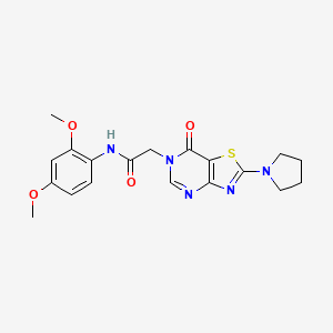 N-(2,4-dimethoxyphenyl)-2-(7-oxo-2-(pyrrolidin-1-yl)thiazolo[4,5-d]pyrimidin-6(7H)-yl)acetamide