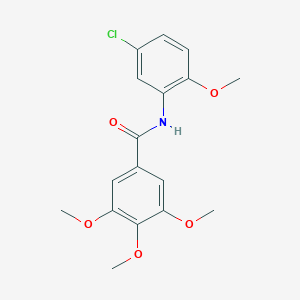 molecular formula C17H18ClNO5 B275627 N-(5-chloro-2-methoxyphenyl)-3,4,5-trimethoxybenzamide 