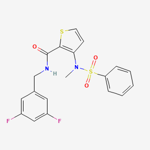 N-(3,5-difluorobenzyl)-3-[methyl(phenylsulfonyl)amino]thiophene-2-carboxamide