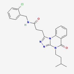 N-(2-chlorobenzyl)-3-[4-(3-methylbutyl)-5-oxo-4,5-dihydro[1,2,4]triazolo[4,3-a]quinazolin-1-yl]propanamide