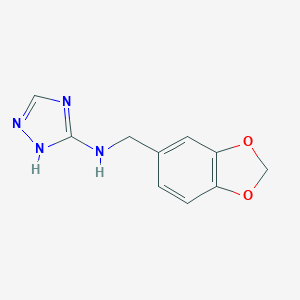 molecular formula C10H10N4O2 B275628 N-(1,3-Benzodioxol-5-ylmethyl)-1H-1,2,4-triazol-5-amine 