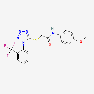 N-(4-methoxyphenyl)-2-({1-[2-(trifluoromethyl)phenyl]-1H-1,2,3,4-tetrazol-5-yl}sulfanyl)acetamide