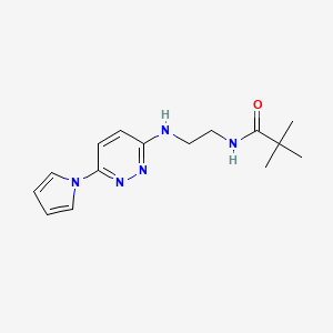 N-(2-((6-(1H-pyrrol-1-yl)pyridazin-3-yl)amino)ethyl)pivalamide