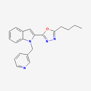2-butyl-5-(1-(pyridin-3-ylmethyl)-1H-indol-2-yl)-1,3,4-oxadiazole