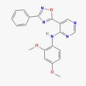 N-(2,4-dimethoxyphenyl)-5-(3-phenyl-1,2,4-oxadiazol-5-yl)pyrimidin-4-amine