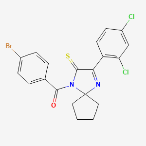 1-(4-Bromobenzoyl)-3-(2,4-dichlorophenyl)-1,4-diazaspiro[4.4]non-3-ene-2-thione