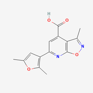 6-(2,5-Dimethylfuran-3-yl)-3-methyl-[1,2]oxazolo[5,4-b]pyridine-4-carboxylic acid