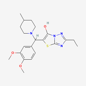 5-((3,4-Dimethoxyphenyl)(4-methylpiperidin-1-yl)methyl)-2-ethylthiazolo[3,2-b][1,2,4]triazol-6-ol