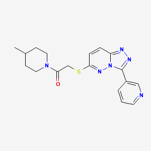 1-(4-Methylpiperidin-1-yl)-2-[(3-pyridin-3-yl-[1,2,4]triazolo[4,3-b]pyridazin-6-yl)sulfanyl]ethanone
