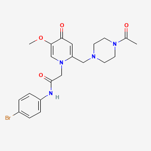 molecular formula C21H25BrN4O4 B2756325 2-(2-((4-acetylpiperazin-1-yl)methyl)-5-methoxy-4-oxopyridin-1(4H)-yl)-N-(4-bromophenyl)acetamide CAS No. 921462-25-1